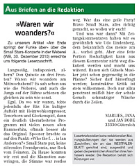 Leserbrief zum Artikel aus dem Westfalen Blatt vom 30.12.2010