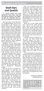 Leserbrief zum Artikel aus dem Westfalen Blatt vom 30.12.2010